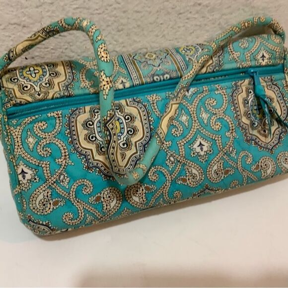 Vera Bradley Totally Turq Knot Clutch Shoulder Bag - Picture 7 of 9